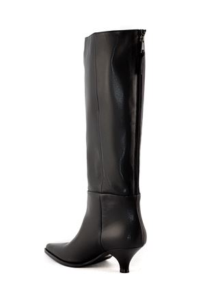 Black leather high boot ELENA IACHI | E4351NERO